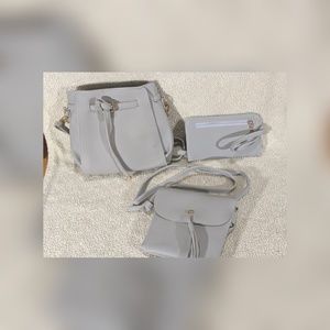 Gray purse set - brand new